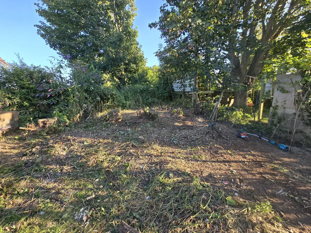 Garden clearance with new fencing at a Guernsey home