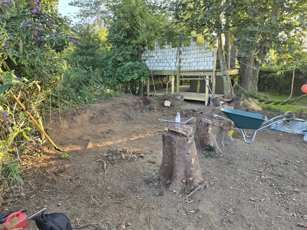 Tree stump removal and garden clearance in Guernsey
